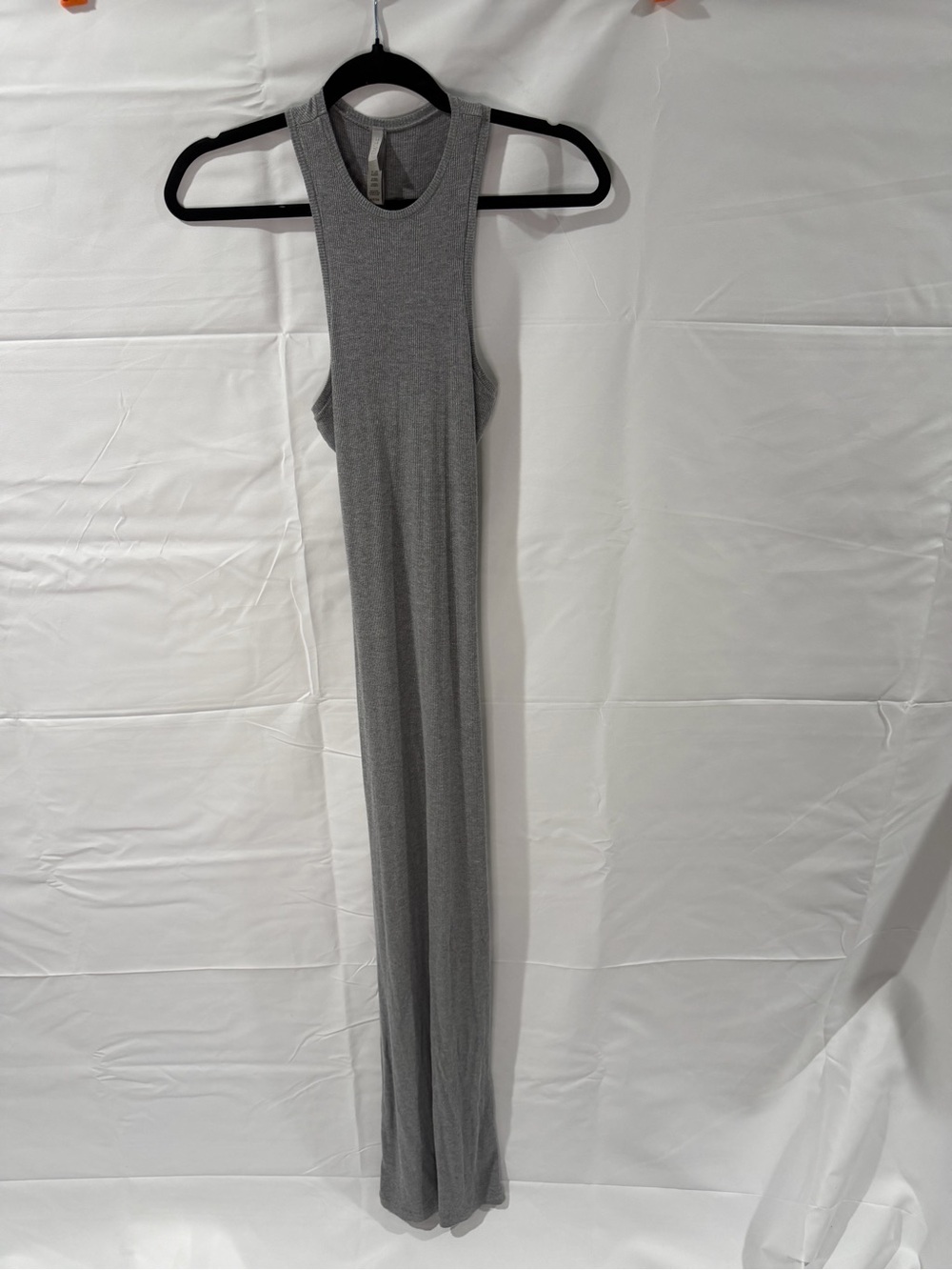 SKIMS Grey Ribbed Sleeveless Maxi Dress